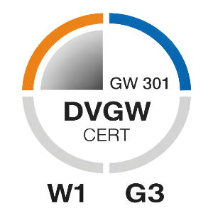 Zertifikat DVGW Cert W1 G3